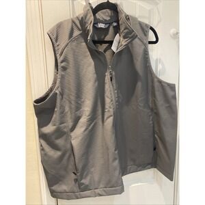 Lands End Women's Gray Vest 2X Polyester Two Way‎ Zipper       540